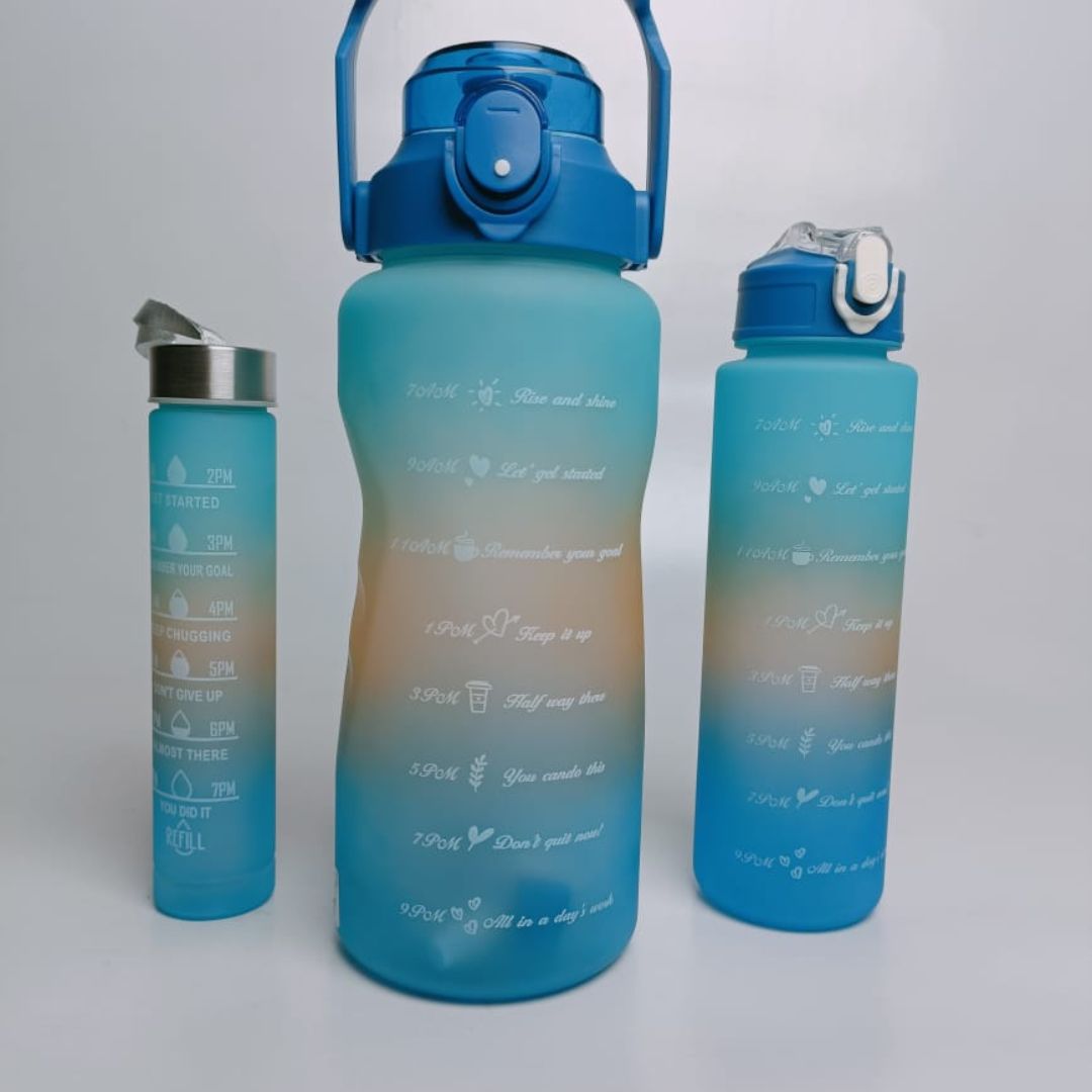 3Pcs Multi Color Water Bottle Set