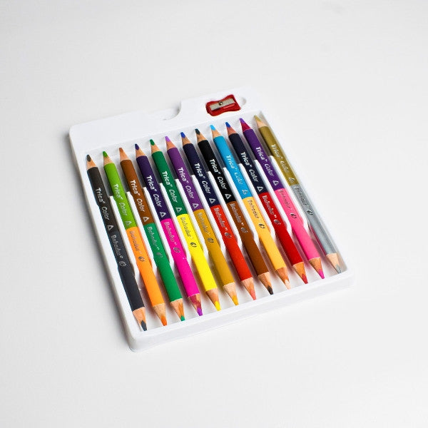 Bahadur Trica Jumbo Pack Of 12 Bicolor Pencils